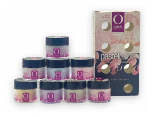 Gama Acrilicos Pastel Colors By Organic Nail  8pz