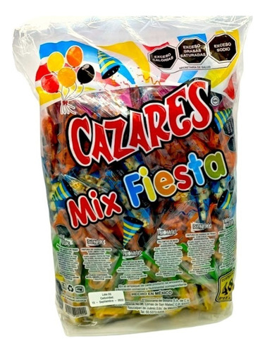 Cazares Fiesta Mix Botana Surtida Bolsa Con 48 Piezas