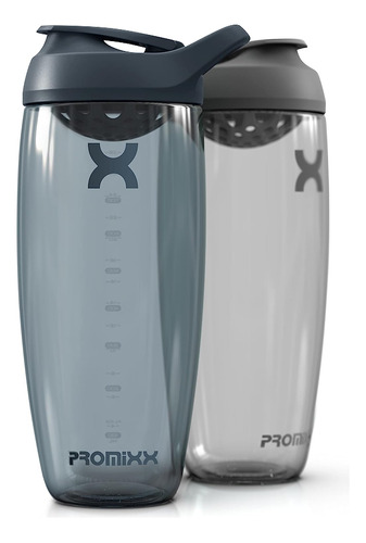 2 Botellas Mezcladoras Promixx, Gris/azul Oscuro, 950ml