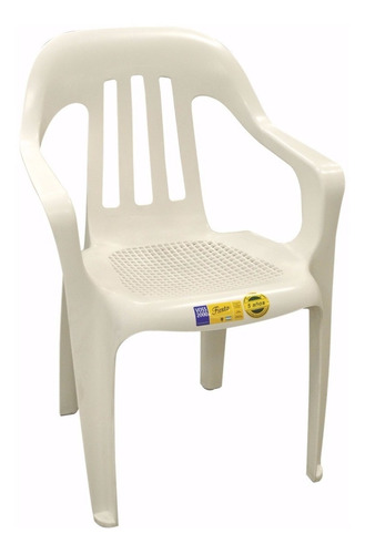 Silla Plastica Fiesta Voss 2000 Con Garantia 5 Años Blanca  