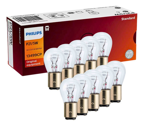 Lampadas Freio 1034 24v 2 Polos Comum Philips Caixa Com 10pç