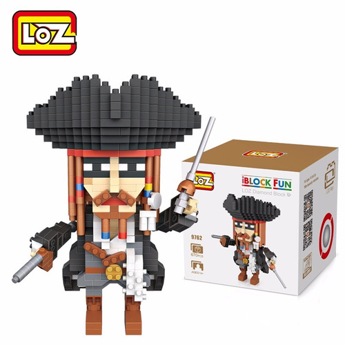 Loz Mini Block Jack Sparrow, 670 Piezas (lego) Jaleashop