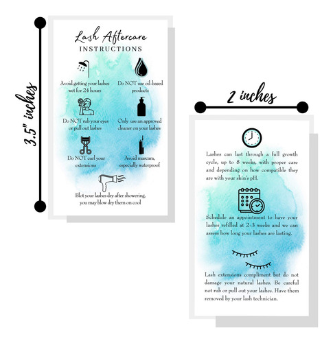 Tarjetas De Instrucciones De Cuidado Posterior De Extensión