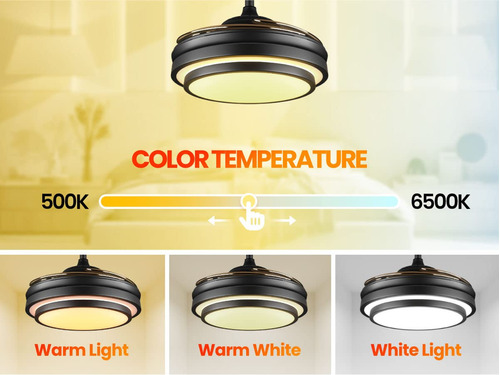 Ventilador Techo Retractil Regulable 42  Temperatura Color 6