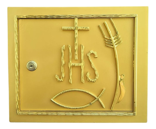 Sacrário De Mesa 30 X 30 Cm Em Metal Para Igreja Católica 