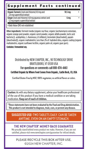 New Chapter Multivitaminas Hombres 120 Tabletas