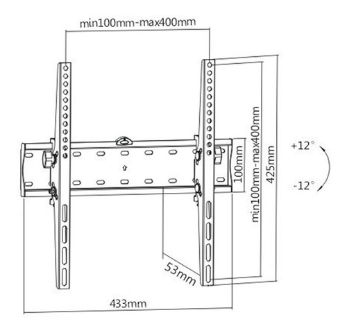 Imagen 3 de 3 de Soporte Para Tv Marca Brateck 23 - 55 Fijo Inclinable