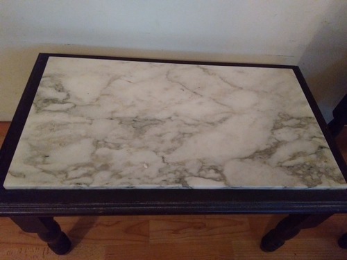 Imagen 3 de 4 de Mesa De Marmol Y Madera Para Sala