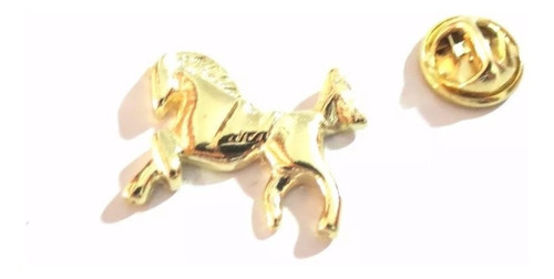 Broche Pin Botton De Cavalo Country Lindo! - Folheado A Ouro