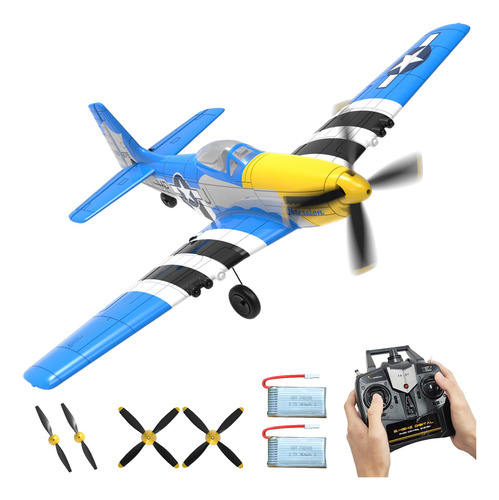 Avión Rc Rtf De 4 Canales Con Control Remoto Con 3 Modos -