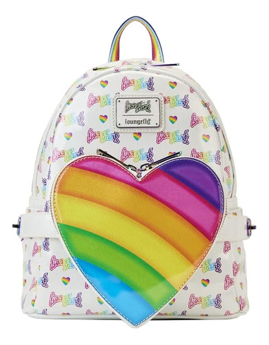 Loungefly Lisa Frank Arcoíris Heart Bolso De Hombro Con Dobl