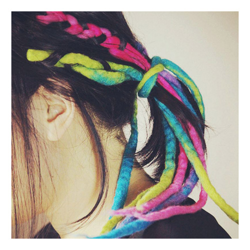 (i) Extensão De Cabelo Sujo Feminina Dreadlocks Space Roll A