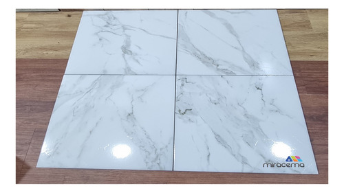 Ceramica Cañuelas Pozzuoli Brillo 43x43 Calacatta Gris+beige