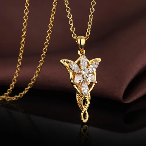 Collar Arwen Evenstar Oro Blanco 18k 45.72 Cm Joyería Mujer