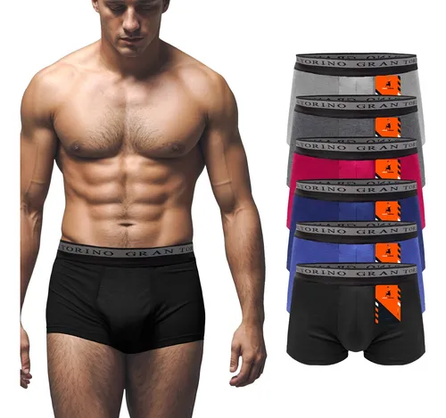 Calzoncillos tipo bóxer atléticos para hombre, algodón, elastano, paquete  de 6 unidades, transpirables, sin mosca, talla S, talla 5X