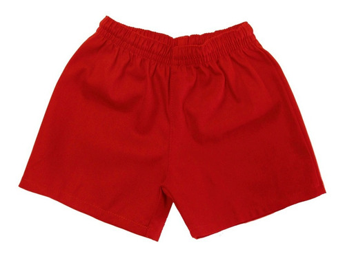 Short Gabardina Deportivo Rojo - Talle 2 A 16