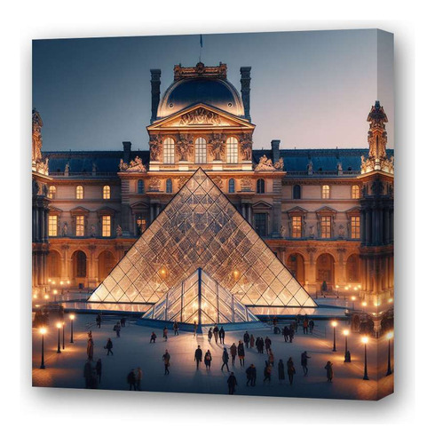 Cuadro 20x20cm Museo Del Louvre Arte Monumental Paris M4