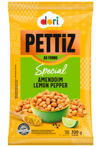 Amendoim Pettiz Ao Forno Lemon Pepper 320g