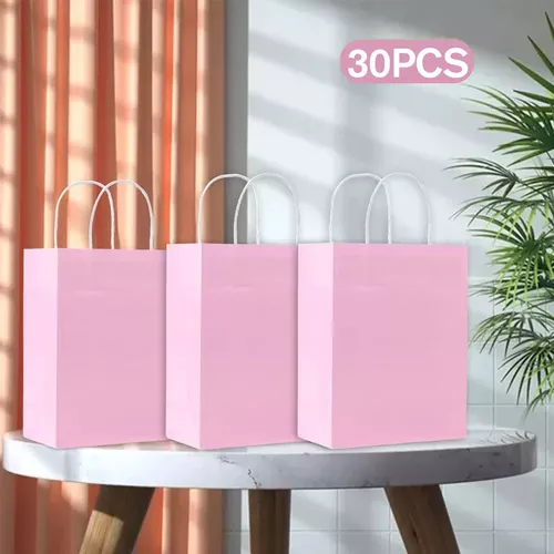 30PCS Bolsas de Regalo, Bolsas de Papel, Bolsas Papel Kraft