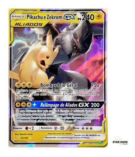 Box Deck Pokemon Charizard E Reshiram - Pikachu E Zekrom Gx