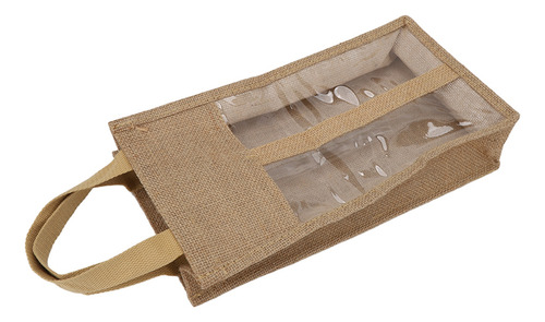 Bolsa De Regalo Para Vino Navideño, Bolsa De Yute, Portátil