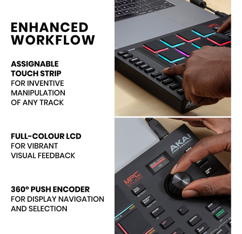 Controlador Midi Akai Professional Mpc Studio Beat Maker Con