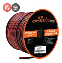 Comprar Cable De Altavoz Trenzado 500 Pies Rojo Y Negro Calibre 12