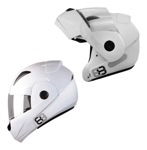 Capacete Moto Ebf E8 Robocop Articulado Cores Escamoteável 