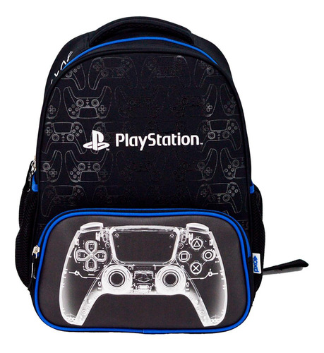 Mochila Costas Playstation X Ray Controle Preta - Pacific