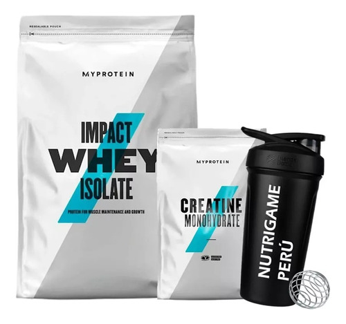 Pack Impact Whey Isolate 2.5kg+creatina Myprotein 250gr Sabor Natural Vainilla