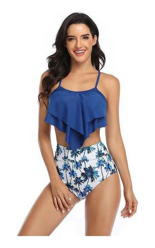 Bikini Floral De Mujer De Cintura Alta Para Mujer