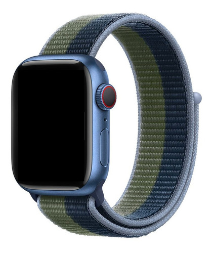 Pulseira Nylon Loop Solo Para Apple Watch 45mm - Abyss Blue