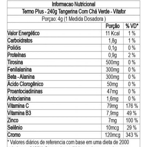 Kit 2 X Termo Plus - 240g Tangerina Com Chá Verde - Vitafor