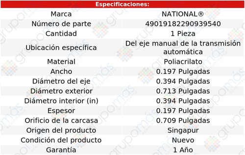 Retén Eje T/ A National Range Rover Velar 2018_2019