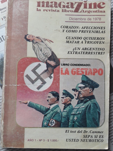 Revista Magazine 1978 Gestapo Cine Sojit Yrigoyen Hollywood 