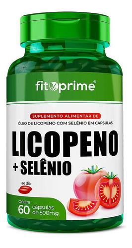 Licopeno Com Selênio 500mg 60 Cápsulas Fitoprime