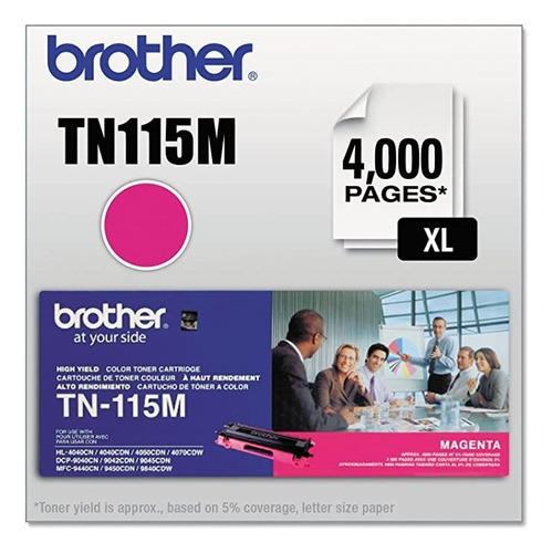 Brother Brttn115 m High Yield Toner Cartridge, Magenta