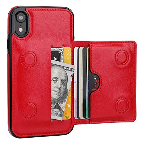 Estuche Tipo Cartera Para iPhone XR Soporte Premium Golpe