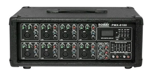 Consola Mezcladora Amplificada 8 Canales Pmx8180 Usb/bluetoo (Reacondicionado)