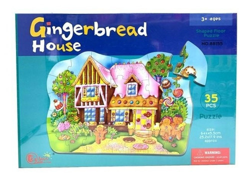 Imagen 2 de 3 de Rompecabezas Puzzle 35 Pzas Grandes Casa De Jengibre Cuento
