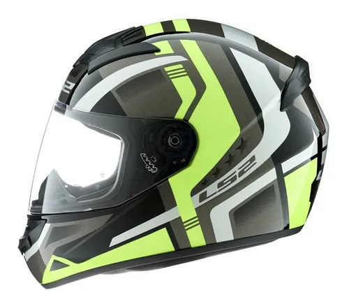 Casco Ls2 352 Rookie Locus Gris Amarillo T. L Centro Motos
