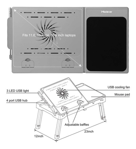 Soporte De Regazo Ajustable Computadora, Mesa De Cama, ...