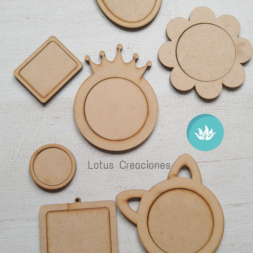 Combo 10 Bastidores 5cm-formas Especiales-mdf-corte Laser-