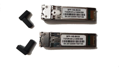 Imagem 2 de 3 de Par Módulo Gbic 10gb 20km Lc Ddm 1270/1330nm Sfp+ 10g