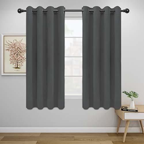 Cortinas Easy-going Con Ojales Reduccion De Ruido Color Gris