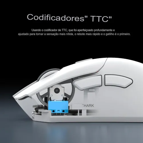 Ratón Gamer Attack Shark R1 18000dpi Paw3311 Tri-Mode 1000 Hz Blanco
