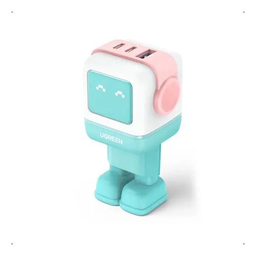 Cargador Ugreen Uno Nexode Rg 65w Carga Rapida Robot Rosa