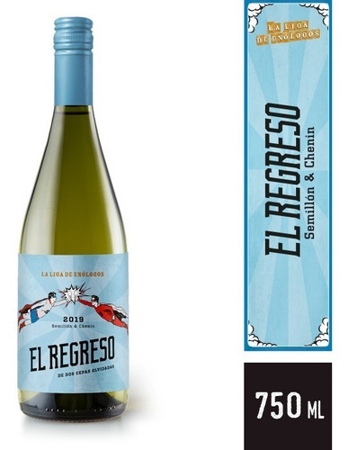 Imagen 1 de 3 de Vino El Regreso Chenin Blanc Liga De Los Enologos X750ml