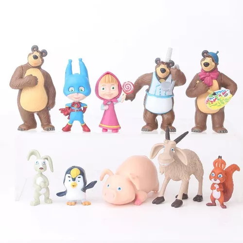 Figuras Masha Y El Oso Set 10pz Meses Sin Interés 