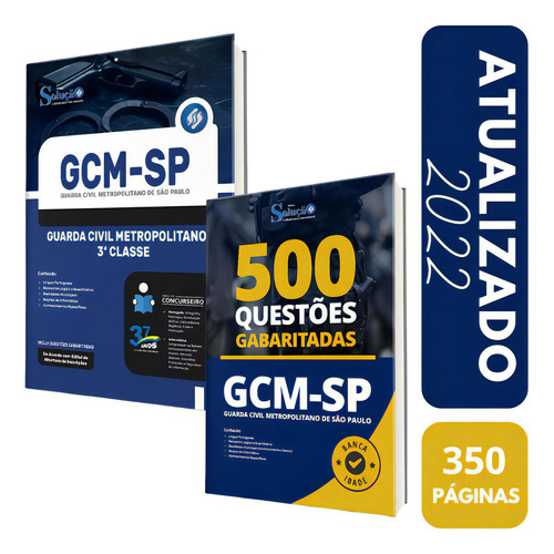 Apostila Gcm Sp 2022 Guarda Civil Metropolitano 3ª Class, De Professores Especializados. Editora Solução Concurso, Capa Mole, Edição 2022 Em Português, 2022